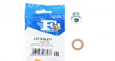 Резьбовая пробка, маслянный поддон Fischer Automotive One (FA1) 257.819.011 (фото 1)