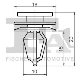 SPINKA KLIPS MOCUJACY 5-SZT 18X15 ZOLTY Fischer Automotive One (FA1) 52400035