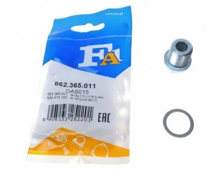 Болт поддона с шестигранной головкой Fischer Automotive One (FA1) 862.365.011 (фото 1)