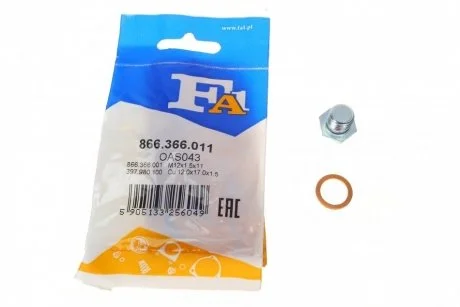 Болт піддону з шестигранною головкою Fischer Automotive One (FA1) 866.366.011 (фото 1)