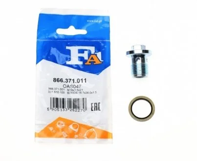Пробка масляного поддона M18x1.5x21 (Fischer) Fischer Automotive One (FA1) 866.371.011 (фото 1)