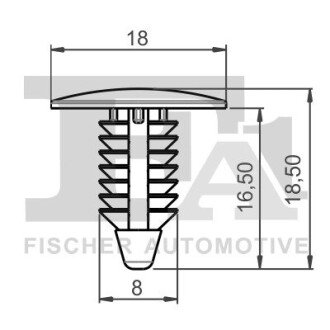 SPINKA KLIPS MOCUJACY 5-SZT Fischer Automotive One (FA1) 89100025 (фото 1)