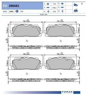 KLOCKI HAM.PRZOD FOMAR FO286681 (фото 1)