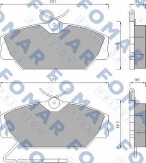 Колодки тормозные дисковые передние FOMAR FO 447881 (фото 1)