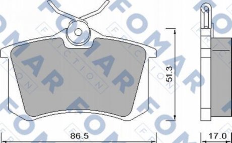 Колодки тормозные дисковые передние FOMAR FO 448181 (фото 1)