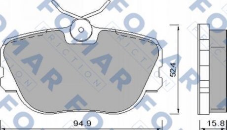 Колодки тормозные дисковые передние FOMAR FO 450181 (фото 1)