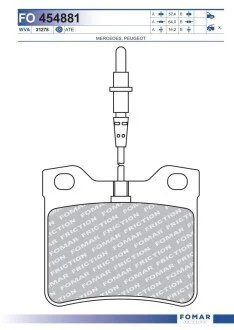 Колодки тормозные дисковые передние FOMAR FO 454881