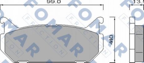 Колодки тормозные дисковые передние FOMAR FO 455181 (фото 1)