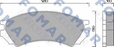 Колодки тормозные дисковые передние FOMAR FO 461881 (фото 1)