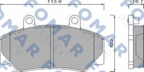 Колодки тормозные дисковые передние FOMAR FO 473981 (фото 1)