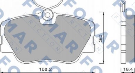 Колодки тормозные дисковые передние FOMAR FO 474281 (фото 1)