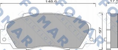 Колодки тормозные дисковые передние FOMAR FO 488181 (фото 1)