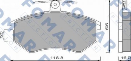 Колодки тормозные дисковые передние FOMAR FO 488481 (фото 1)