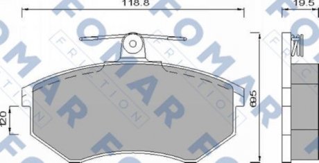 Колодки тормозные дисковые передние FOMAR FO 488581 (фото 1)