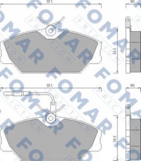 Колодки тормозные дисковые передние FOMAR FO 492681