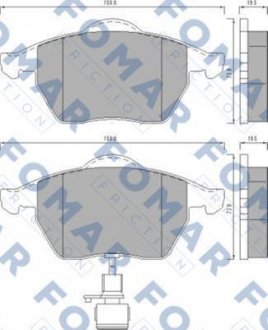 Колодки тормозные дисковые передние FOMAR FO 495781 (фото 1)