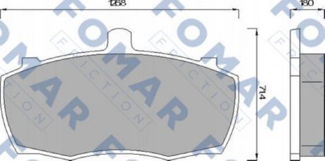 Колодки тормозные дисковые передние FOMAR FO 499081 (фото 1)