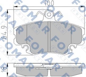 Колодки тормозные дисковые передние FOMAR FO 608381 (фото 1)