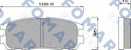 Колодки тормозные дисковые передние FOMAR FO 621481 (фото 1)