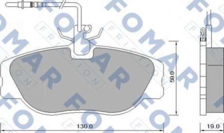 Колодки тормозные дисковые передние FOMAR FO 629081 (фото 1)