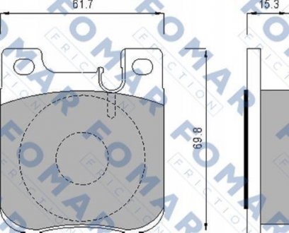 Колодки тормозные дисковые передние FOMAR FO 631781 (фото 1)
