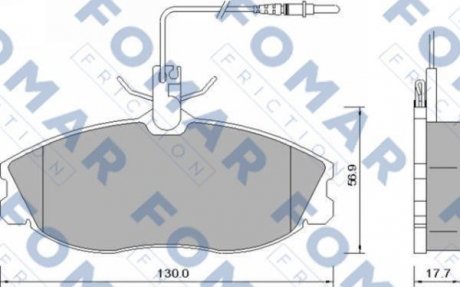 Колодки тормозные дисковые передние FOMAR FO 637581 (фото 1)