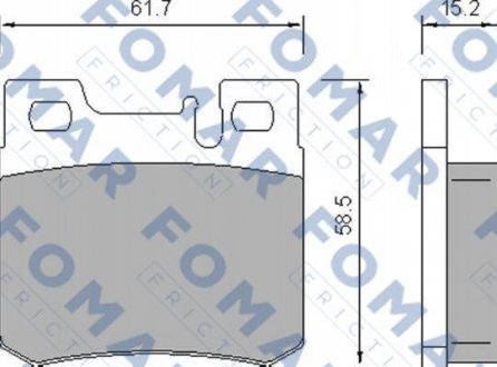 Колодки тормозные дисковые передние FOMAR FO 639281 (фото 1)