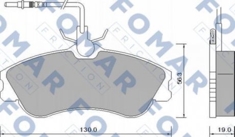 Колодки тормозные дисковые передние FOMAR FO 642681 (фото 1)