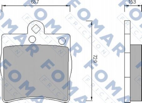 Колодки тормозные дисковые передние FOMAR FO 653581 (фото 1)