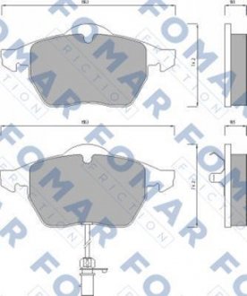 Колодки тормозные дисковые передние FOMAR FO 668681 (фото 1)