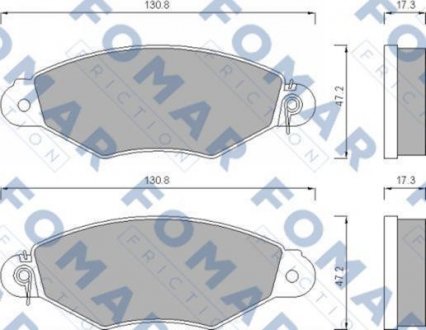 Колодки тормозные дисковые передние FOMAR FO 673281
