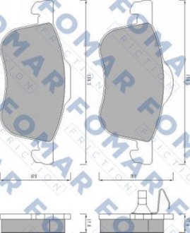 Колодки тормозные дисковые передние FOMAR FO 673481 (фото 1)