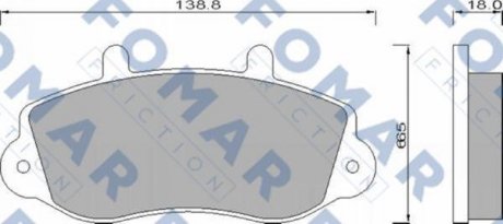 Колодки тормозные дисковые передние FOMAR FO 677381