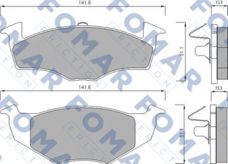 Колодки тормозные дисковые передние FOMAR FO 682581 (фото 1)