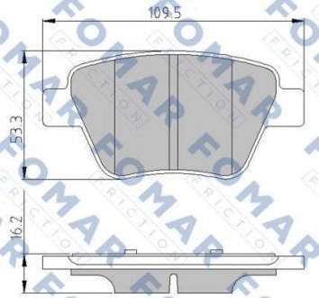 Колодки тормозные дисковые передние FOMAR FO 691581 (фото 1)