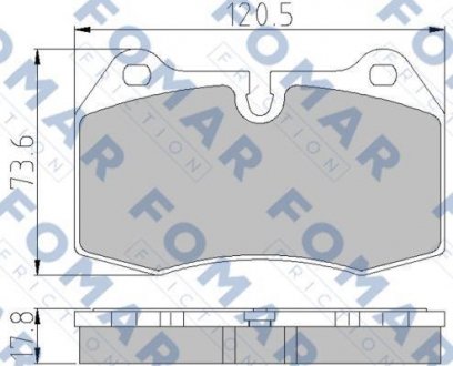 Колодки тормозные дисковые передние FOMAR FO 904981 (фото 1)