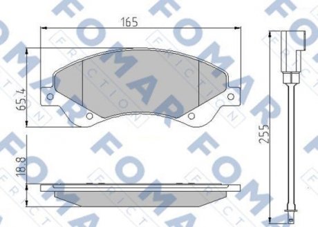 Колодки тормозные дисковые передние FOMAR FO 925181 (фото 1)