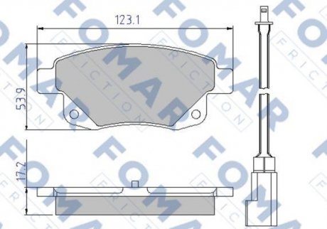 Колодки тормозные дисковые передние FOMAR FO 925281 (фото 1)