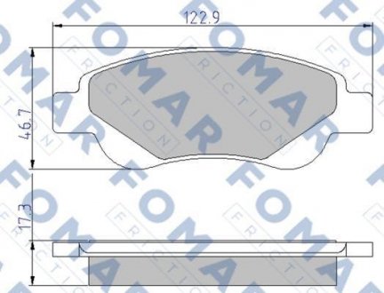 Колодки тормозные дисковые передние FOMAR FO 929481 (фото 1)
