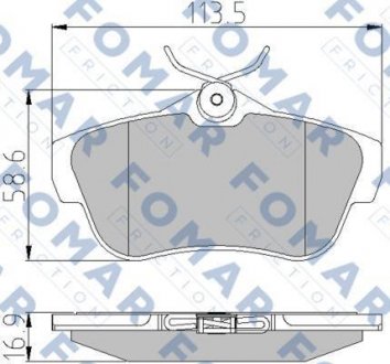 Колодки тормозные дисковые передние FOMAR FO 930381 (фото 1)