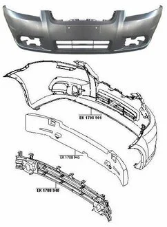 Шина бампера пров.. CHEVR. AVEO 07- FPS 1708 940 (фото 1)