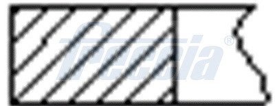 Кольца поршня ø72,4 [1,2 x 1,5 x 2,5] + 0,5 FORD +50 ø72.4 1 cyl. FRECCIA FR10-214750