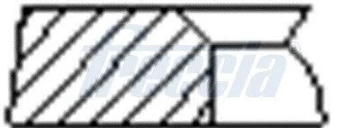 Кільця поршневі HYUNDAI STD 77,00 mm. 1 cyl. FRECCIA FR10-240900