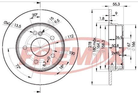 Диск тормозной FREMAX BD-0412