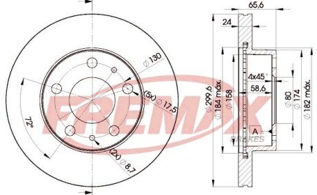 Диск тормозной FREMAX BD-4682