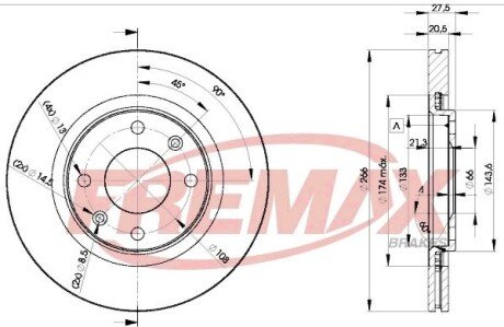 Диск тормозной FREMAX BD-4697