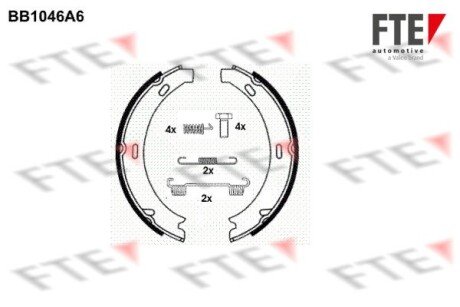Гальмівні колодки ручного гальма FTE BB1046A6