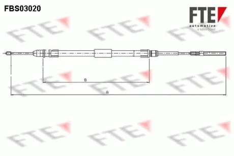 Трос ручного гальма FTE FBS03020