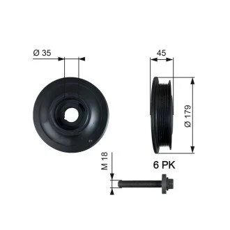 Шків Gates TVD1012A