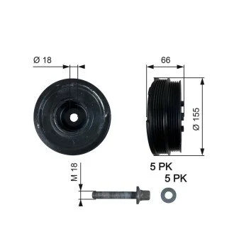Шків Gates TVD1037A